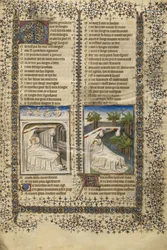 Scipion rêvant dans son lit; Guillaume de Lorris rêvant dans son lit